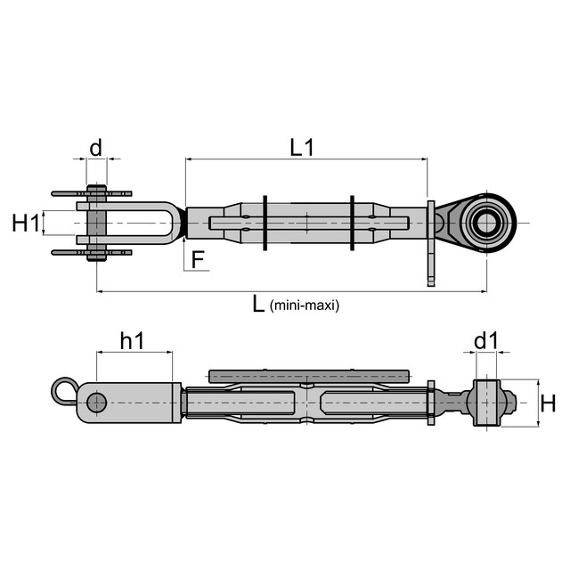 Chandelle de Bras de Relevage LG 375-510 CHAPE/ROTULE référence fournisseur 31107028